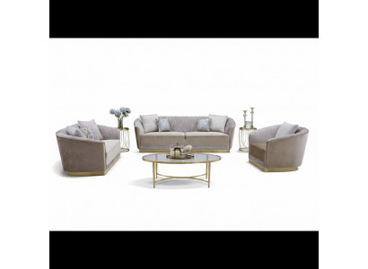 Sofagarnitur 3+2+1 Sëtzer Set Design Sofas Polster Couchen Modern Couch Samt