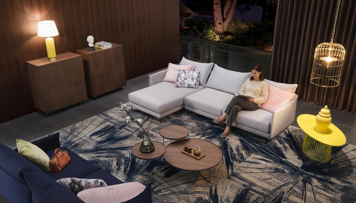 Eckcouch L-Form Stoff Canapé Polstersëtz Sofa Textil Eck Italieneschen Design Nei