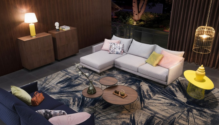 Eckcouch L-Form Stoff Canapé Polstersëtz Sofa Textil Eck Italieneschen Design Nei