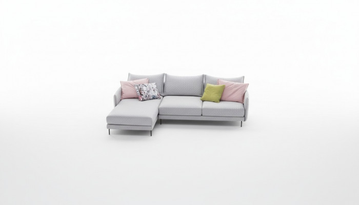 Eckcouch L-Form Stoff Canapé Polstersëtz Sofa Textil Eck Italieneschen Design Nei