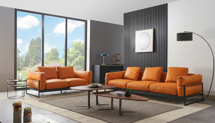 Designer Sofa Sofasgarnitur 3+2 Sëtzer Canapé Polster Garnitur Italienesch Miwwelen