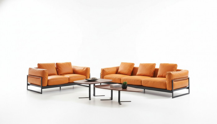 Designer Sofa Sofasgarnitur 3+2 Sëtzer Canapé Polster Garnitur Italienesch Miwwelen