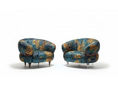 Sëtz Club Lounge Designer Fernsehsëtzfauteuil Stull Still Polster Sëtzmiwwel Textil