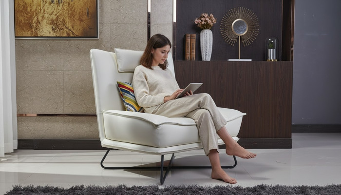 Luxus Stull Këssen Cocktail Relax Lounge Club Still Miwwel Design Fauteuil Wäiss