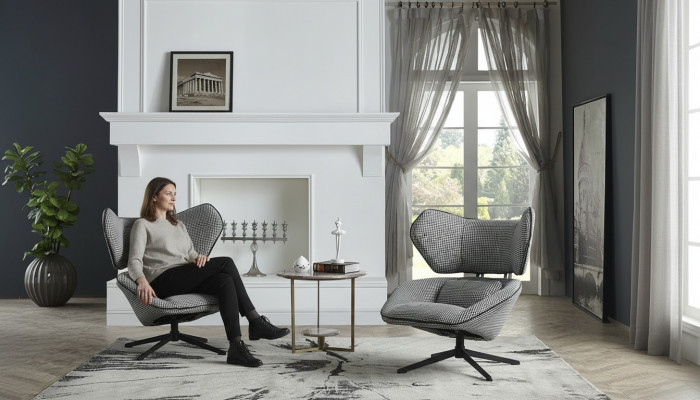Lounge Luxus Fernseh Club Polster Sëtz Design Fauteuil Canapé Sofa Relax Stoff