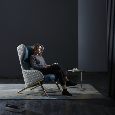 Design-Fauteuil Canapé Sofa Relax Lieder Lounge Club gepolstert Sëtzer Luxus Tierkisesch Nei