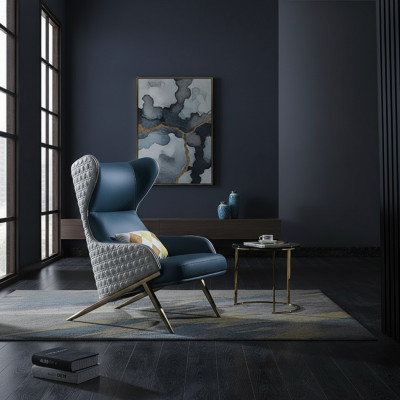 Design-Fauteuil Canapé Sofa Relax Lieder Lounge Club gepolstert Sëtzer Luxus Tierkisesch Nei