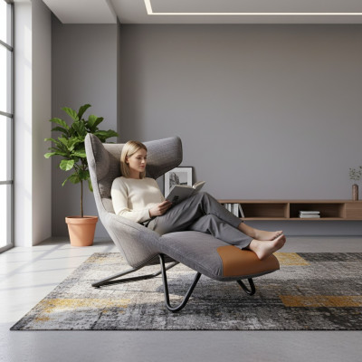 Steele Club Lounge Designer Fernseh Sofa Stull Stillen Polster Sëtz Miwwelen