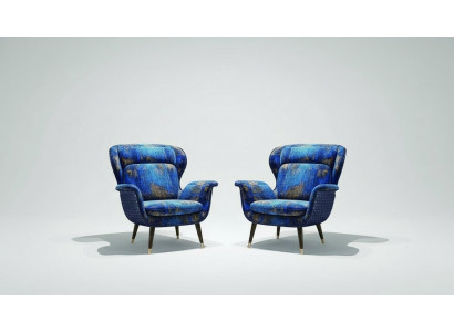 Design-Ohrensessel 1-Sëtzer Stoff Couch Sofa Polstersofa Nei