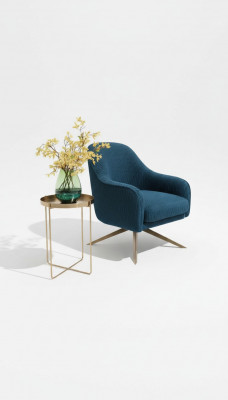 Sessel Club Lounge Designer Lüen Stull Polster Canapé 1 Sëtz Télé Stoff Nei