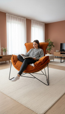 Luxusstull Këssen Cocktail Relax Lounge Club Stiller Miwweldesign Sëtz Orange