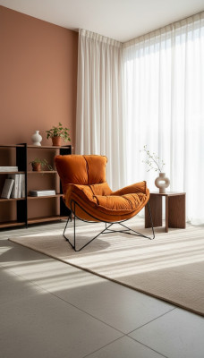 Luxusstull Këssen Cocktail Relax Lounge Club Stiller Miwweldesign Sëtz Orange