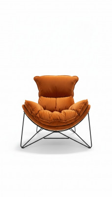 Luxusstull Këssen Cocktail Relax Lounge Club Stiller Miwweldesign Sëtz Orange