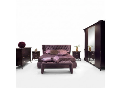 Schlofkummer Italienesch Miwwelen Set Luxus Chesterfield 6tlg. Massivholz
