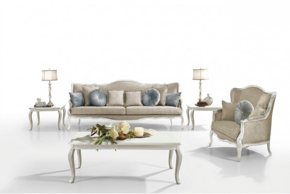 Barock Rokoko Sofagarnitur 3+2 Sitzsätz Set Canapéë Polster Couchë Textil Canapé Nei