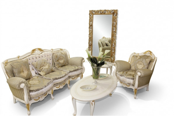 Klassesch Design Sofagarnitur 3+1 Sëtz Garnitur Sofa Luxus Sofas 2 Stéck Set