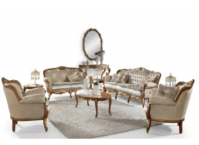 Canapé Barock Rokoko Klassesch Drësëtzeger 3 Sëtz Couch Polster Canapéen Couchen