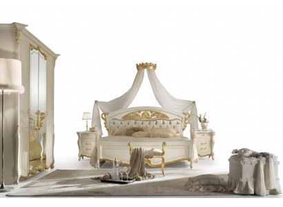 Italienesch Schlofkummer Miwwelen Luxus Designer Bett Duebel Better Gold