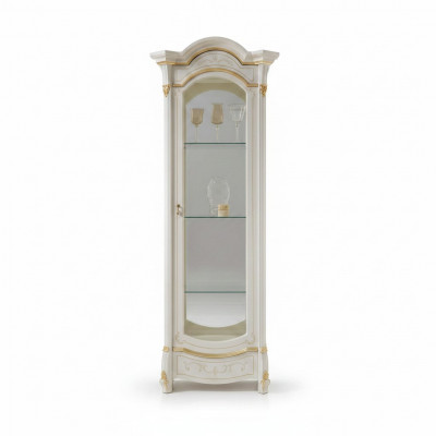 Klassesch Eckvitrinn Eckschaf Glas Holz Vitrinn Miwwel Glas Schaf Vitrinn