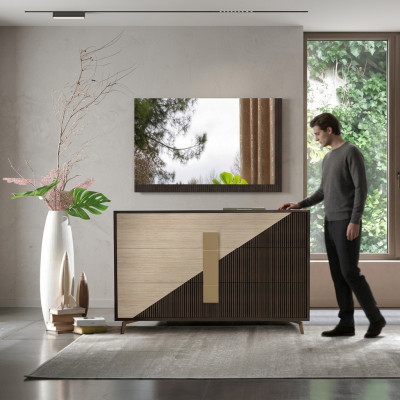 Design Kommode Kommoden Holz Anrichte Moderne Deko Sideboard Héich Schaf