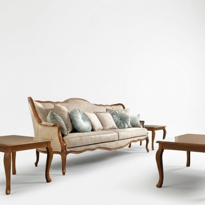 Dräisëtzer Canapé Couch Polstersofa Canapéë Wunnzëmmer Design Textil Stoff Nei