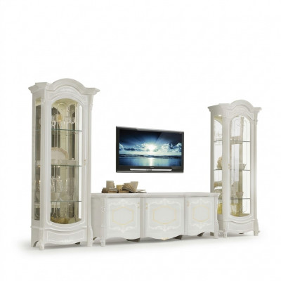 Italienesch Stil Miwwelen - Wunnzëmmer 3tlg. Set Wunnzëmmer Vitrin rtv xlmoebel ®