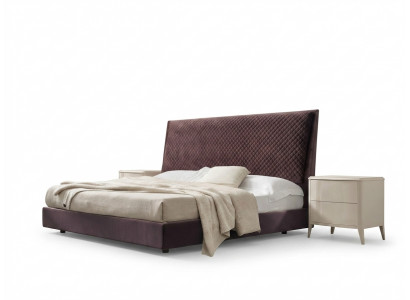 Bett + 2x Nuetsdësch 3 Deeler Schlofzëmmer Set Design Modern Luxus Italien Miwwelen nei