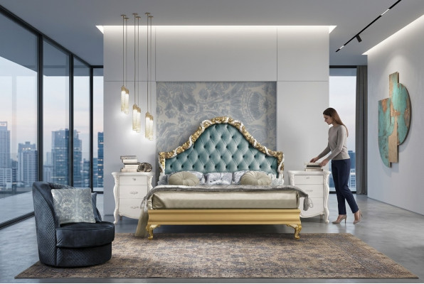 Bett Këssen Design Luxus Duebel Hotel Better Schlofzëmmer Italienesch Miwwelen