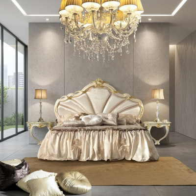 Klassescht Bettergestell Better - Duebel Bett 180x200cm - Barock Rokoko Italienesch