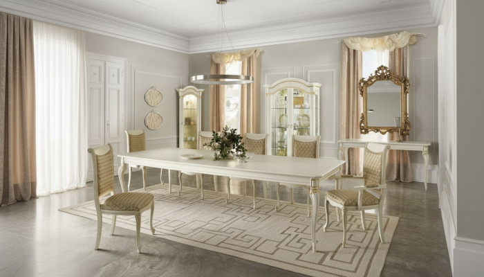 Barock antik Stil Iessdësch Dësch Echt klassesch Holz Designer Dëscher Rokoko