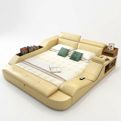 Multifunktions-Bett Luxus Design Lieder-Bett duebel Dekor Regal 180x200cm