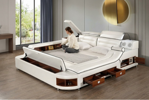 Luxus Bett Bett Lieder Better 180x200 Multifunktioun Schlofzëmmer Lénger