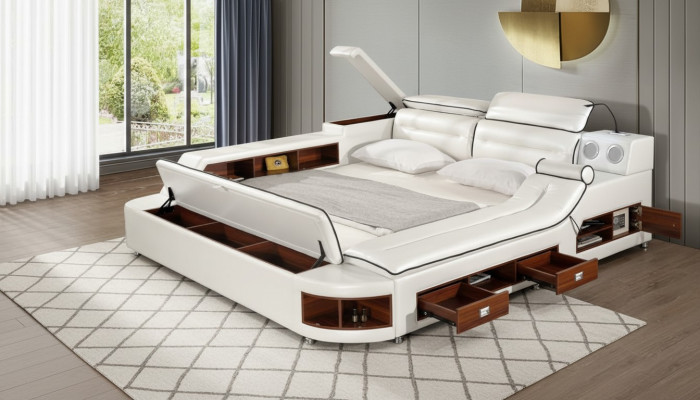 Luxus Bett Bett Lieder Better 180x200 Multifunktioun Schlofzëmmer Lénger