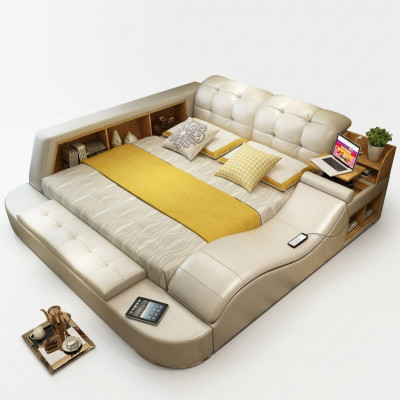 Luxus Funktiouns-Bett mat Tresor Laptop Oflage Duebel Ehe Better xxl Hotel Lieder