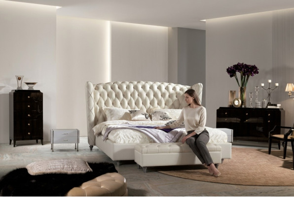 Luxus Designer Bett Chesterfield Liederbett Polsterbett Schlofkummer Bestietteschbett
