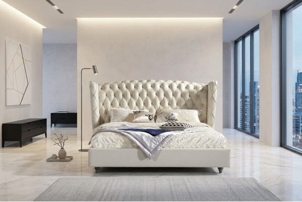 Luxus Designer Bett Chesterfield Liederbett Polsterbett Schlofkummer Bestietteschbett