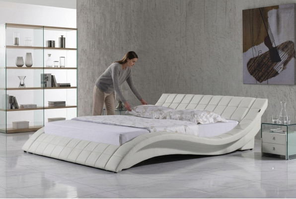 Designer Polsterbett Wäiss Bett Better Liederbett Duebelbett Eebett Designerbett