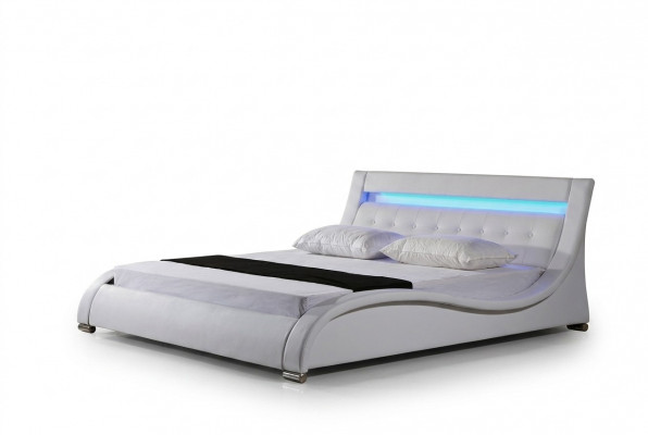 Liederbett Polsterbett Bett Better Lieder Lieder Polster Bestietneschaf mat Beliichtung