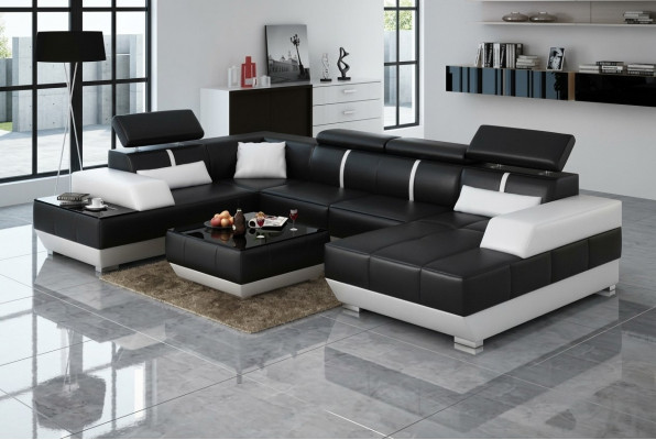 Design Wunnlandschaft U-Form grousst Ecksofa Sofa Couch Polster XXL Garnitur