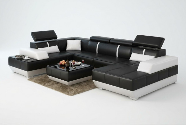 Design Wunnlandschaft U-Form grousst Ecksofa Sofa Couch Polster XXL Garnitur