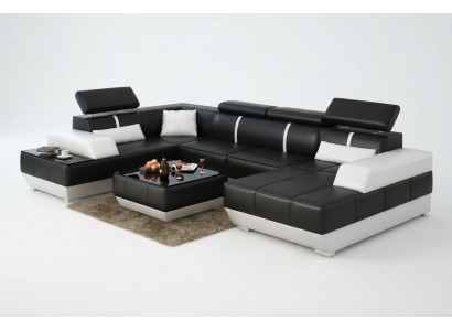 Design Wunnlandschaft U-Form grousst Ecksofa Sofa Couch Polster XXL Garnitur