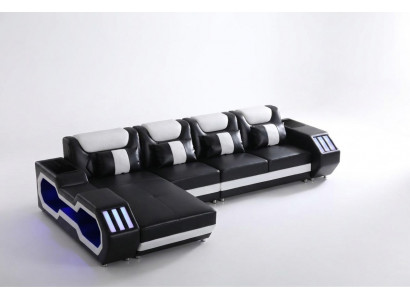 Entspanen Ecksofa L Form Form Sofa Couch Garnitur Beleuchtete Wunnlandschaft