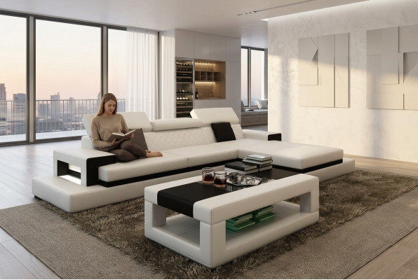 Sofaen Ecksofa Ledersofa Polstersofa Wunnlandschaft Couch Sofa Eckeegarnitur