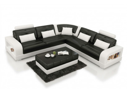 Polstersekziounssofa Sofa Canapé Wunnlandschaft Lieder Eckkanapéën Garnitur