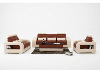 Modernt Liederdivan Couch Sofagarnitur 3+2+1 Garnituren Design Divan xlmoebel