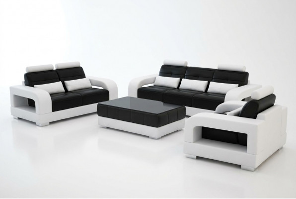 Ledersofa Couch Sofagarnitur 3+2 Garnitur Design Modern Sofa Sëtz Garnituren