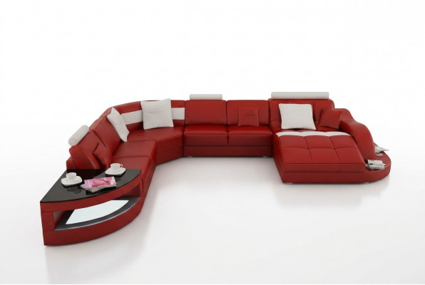 Designer Wunnlandschaft Garnitur Eckgarnitur U-Form Couch Ecksofa Polster.