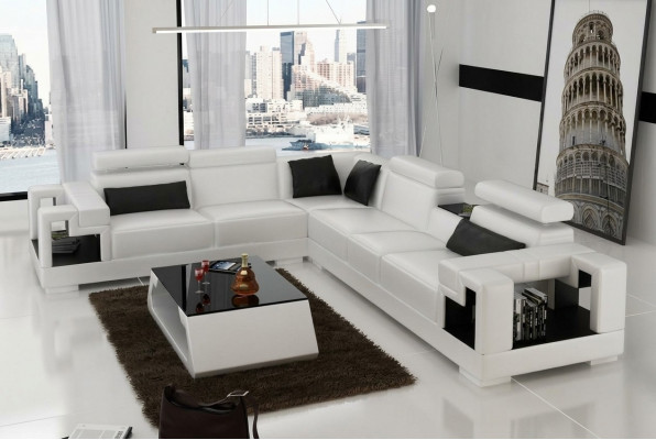 Designer Sofa Canapé Ecksofa Lieder Wunnlandschaft Textil Polster Garnitur