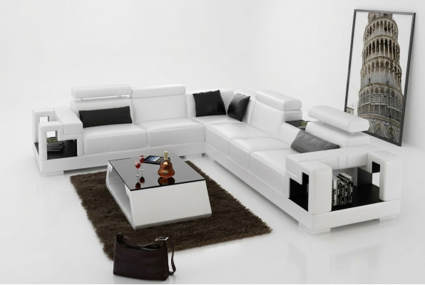 Designer Sofa Canapé Ecksofa Lieder Wunnlandschaft Textil Polster Garnitur