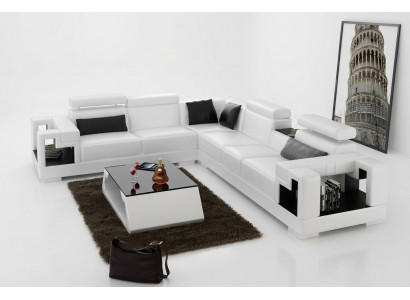 Designer Sofa Canapé Ecksofa Lieder Wunnlandschaft Textil Polster Garnitur